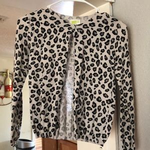 Girls size 7-8 cheetah cardigan